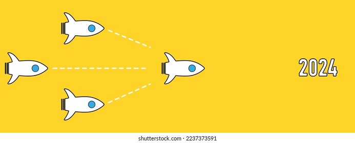 Red Jet towards goal, plan, action. 202 year plan idea concept. business creativity new idea discovery innovation technology. strategic plan, success-oriented working idea.