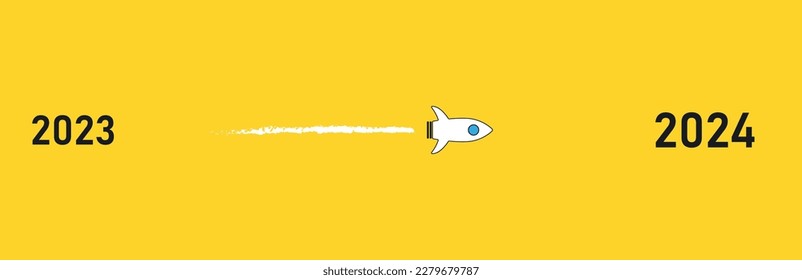 Red Jet towards goal, plan, action. 2023 year plan idea concept. business creativity new idea discovery innovation technology. strategic plan, success-oriented working idea.