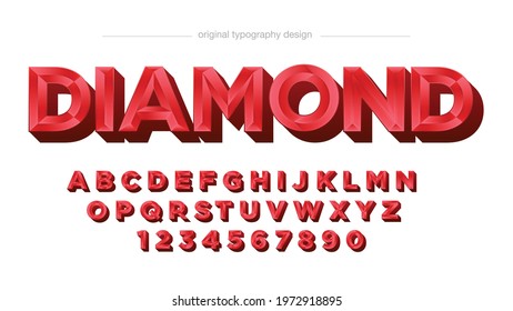 Red Jewel Luxury Artistic Font Typography