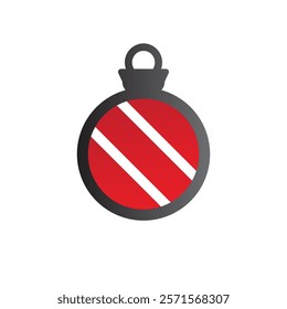 Red Jingle Bell Vector – Festive Christmas Decoration Illustration for Holiday Designs and Celebrations