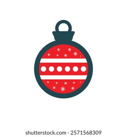 Red Jingle Bell Vector – Festive Christmas Decoration Illustration for Holiday Designs and Celebrations