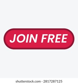 Red join free button icon vector design for web and mobile UI