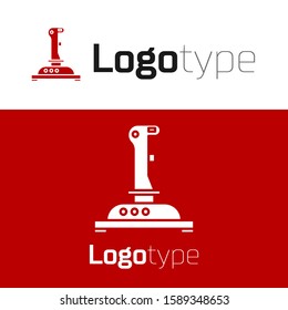 Red Joystick for arcade machine icon isolated on white background. Joystick gamepad. Logo design template element. Vector Illustration
