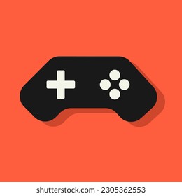 Red joystick gamepad controller icon logo illustration isolated gaming logo