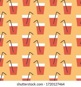 Red Juice Seamless Pattern Design