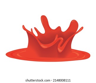 icono del jugo rojo líquido de salpicadura