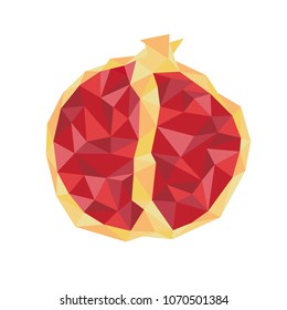 Red juicy ruby garnet. Fruits by season