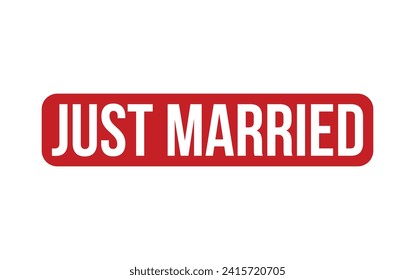 Red Just Married Rubber Stamp Seal Vector