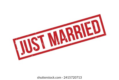 Red Just Married Rubber Stamp Seal Vector