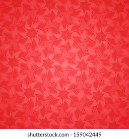 Red kaleidoscope geometric seamless pattern. Floral pattern. Abstract vector background. Seamless winter ornament for Christmas design. Vector illustration. Eps 10