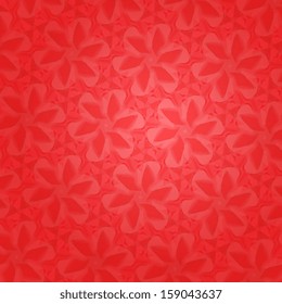 Red kaleidoscope geometric seamless pattern. Floral pattern. Abstract vector background. Seamless winter ornament for Christmas design. Vector illustration. Eps 10