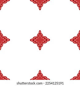 red kanok stripe seamless fabric ceramic pattern