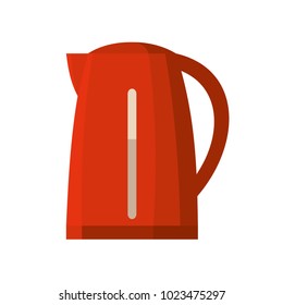 Red kettle vector illustration isolated