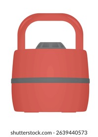 Red  kettlebell dumbbell. vector illustration	