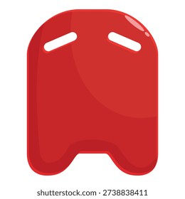 Red kickboard isolated on a white background
