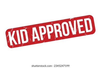 Red Kid Approved Rubber Stamp Seal Vector