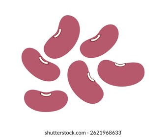 Red kidney bean isolated on white background. Healthy bean stock illustration. Adzuki Bean