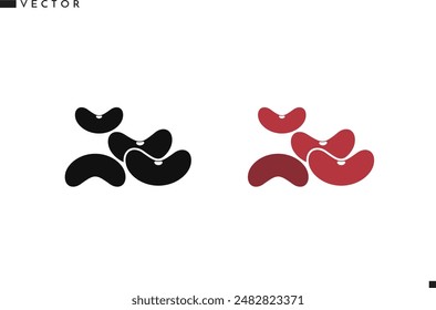 Rote Bohnen und schwarze Bohnen