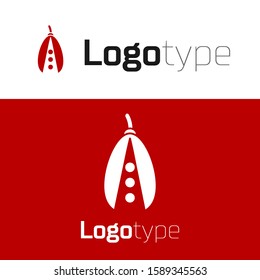 Red Kidney beans icon isolated on white background. Logo design template element. Vector Illustration
