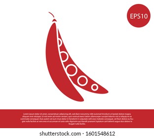 Red Kidney beans icon isolated on white background.  Vector Illustration