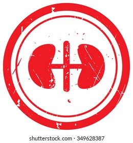 Red Kidneys rubber stamp
