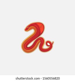 Red King Cobra Vector Art
