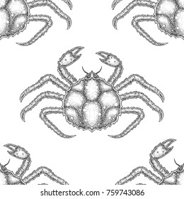 red king crab pattern painted in dotwork style