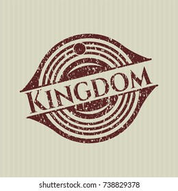 Red Kingdom distress rubber stamp with grunge texture