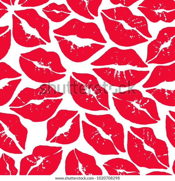 Red Kiss Smooch On White Background Stock Vector (Royalty Free ...