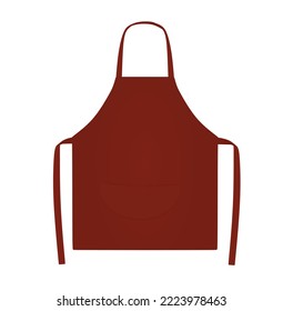 Red kitchen apron. vector illustration