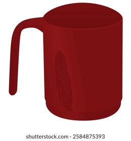 Red  kitchen mug. vector illustration