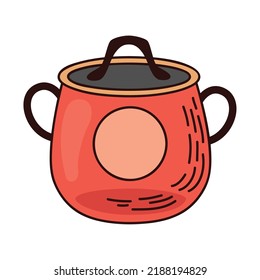 ícono de utensilios de cocina roja