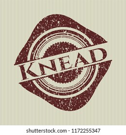 Red Knead distressed grunge style stamp
