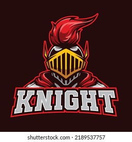 Red Knight Mascot Logo Illustration