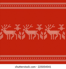 Red knitted background
