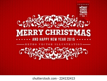 Roter geputzter Hintergrund mit Weihnachtsmütze. Urlaubsdesign.