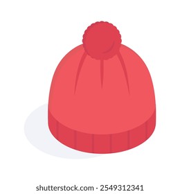 Sombrero de punto rojo para mantener el calor en Clima frío