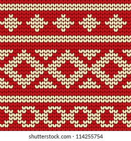 Red Knitted pattern