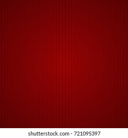 Red knitted seamless pattern vector illustration