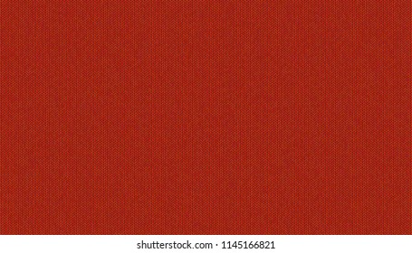 Red knitted texture, wool melange yarn. Vector seamless background can be used as wallpaper, design element. Perfect place for your text. Woolen cloth, handmade. Horizontal orientation.