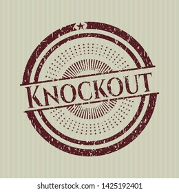 Red Knockout distress rubber stamp