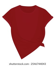 Red knot t shirt. vector illustration