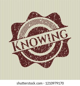 Red Knowing distressed rubber grunge texture stamp