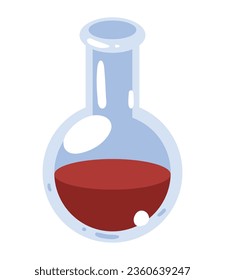 red lab flask vector isolated