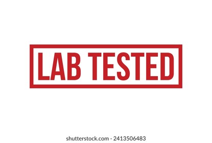 Red Lab Tested Rubber Stamp Seal Vector