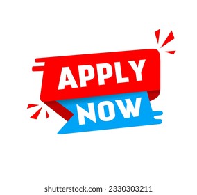 red label with apply now, Vector icon design
