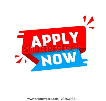 red label with apply now, Vector icon design
