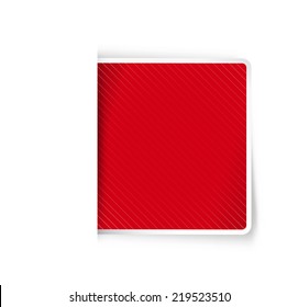 the red label / the red blank label with hidden edge effect/ the tag