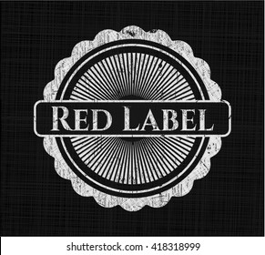 Emblema de pizarra de etiqueta roja