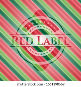 Fondo de la placa de Navidad de la Etiqueta Roja. Ilustración vectorial. Detallado.